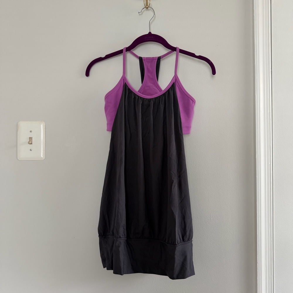 Lululemon No Limits Tank Gray & Purple (RARE)